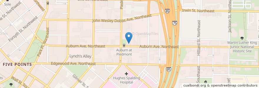 Mapa de ubicacion de Peacock Club en Verenigde Staten, Georgia, Fulton County, Atlanta.