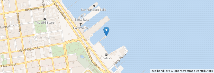 Mapa de ubicacion de Ferry Building Gate B en 美利坚合众国/美利堅合眾國, 加利福尼亚州/加利福尼亞州, 旧金山市县/三藩市市縣/舊金山市郡, 旧金山.