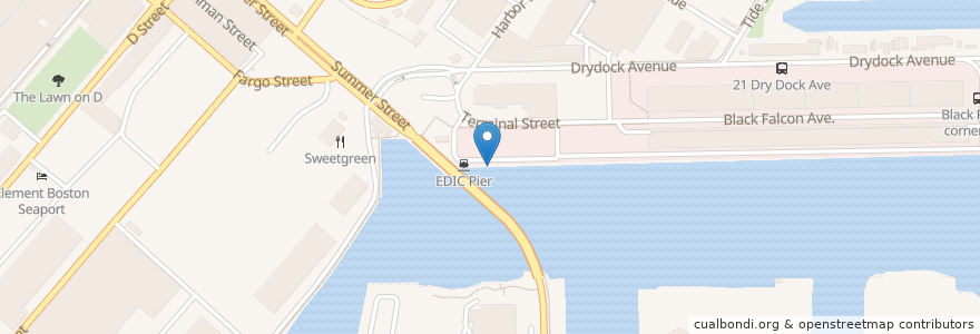 Mapa de ubicacion de EDIC Pier en 美利坚合众国/美利堅合眾國, 马萨诸塞州 / 麻薩諸塞州 / 麻省, Suffolk County, 波士顿 / 波士頓.