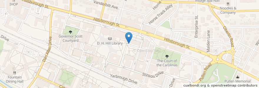 Mapa de ubicacion de Patterson Hall Bike Rack en Amerika Birleşik Devletleri, Kuzey Karolina, Wake County, Raleigh.