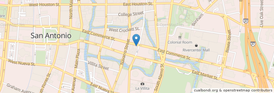 Mapa de ubicacion de The Vault en United States, Texas, Bexar County, San Antonio.