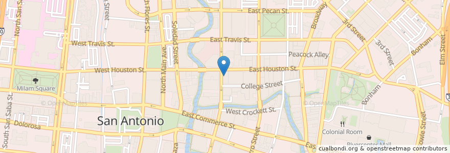 Mapa de ubicacion de Charlene McCombs Empire Theatre en 美利坚合众国/美利堅合眾國, 得克萨斯州 / 德克薩斯州 / 德薩斯州, Bexar County, San Antonio.
