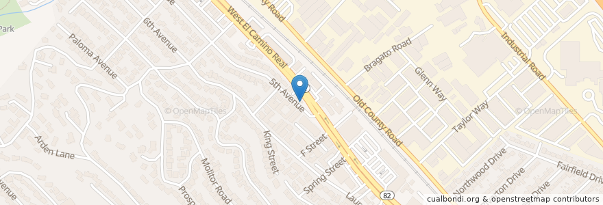 Mapa de ubicacion de Papa Murphy's en Stati Uniti D'America, California, San Mateo County.