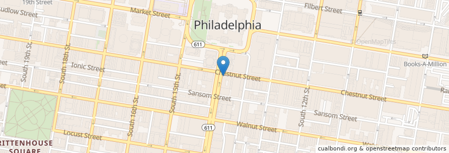 Mapa de ubicacion de The Capital Grille en États-Unis D'Amérique, Pennsylvanie, Philadelphia County, Philadelphia.