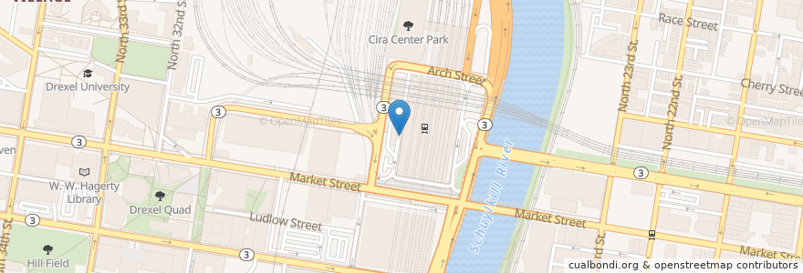 Mapa de ubicacion de Taxi Stand en 미국, 펜실베이니아, Philadelphia County, 필라델피아.
