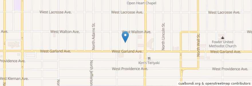 Mapa de ubicacion de The Garland Pub en United States, Washington, Spokane County, Spokane.