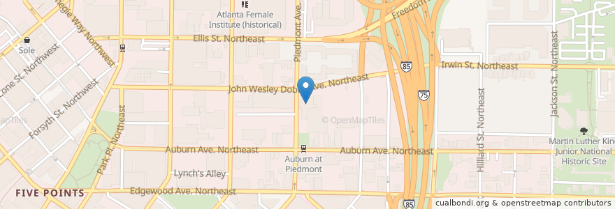 Mapa de ubicacion de Citizen's Trust Bank en Amerika Syarikat, Georgia, Fulton County, Atlanta.