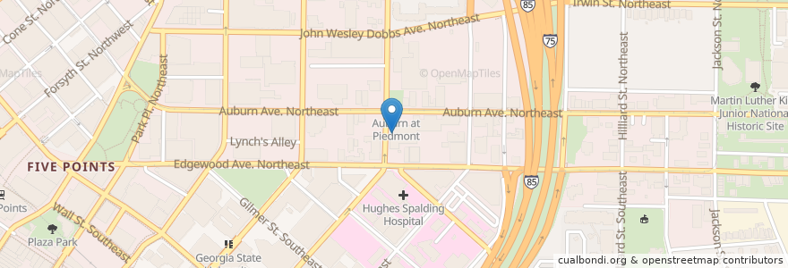 Mapa de ubicacion de Smoothie King en Estados Unidos Da América, Geórgia, Fulton County, Atlanta.