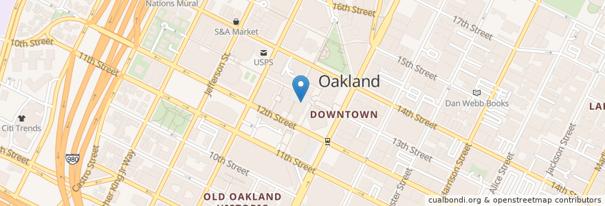 Mapa de ubicacion de Jamba Juice en United States, California, Alameda County, Oakland.