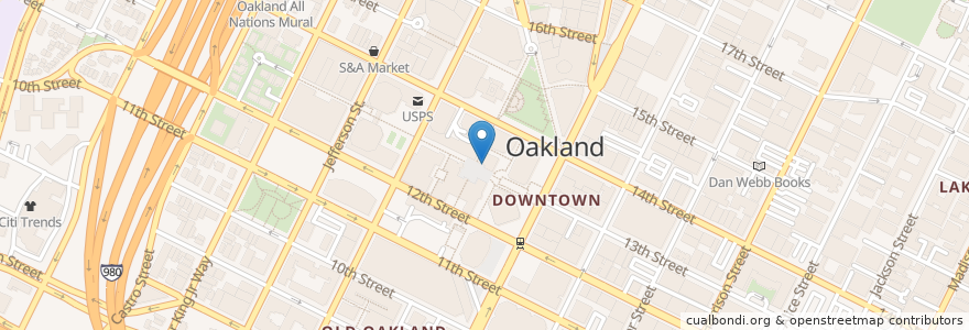 Mapa de ubicacion de Fountain Cafe en Estados Unidos Da América, Califórnia, Condado De Alameda, Oakland.