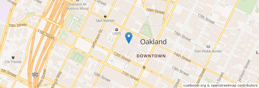 Mapa de ubicacion de La Salsa en United States, California, Alameda County, Oakland.