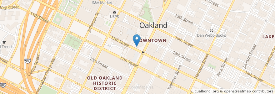 Mapa de ubicacion de Wells Fargo en Estados Unidos Da América, Califórnia, Condado De Alameda, Oakland.