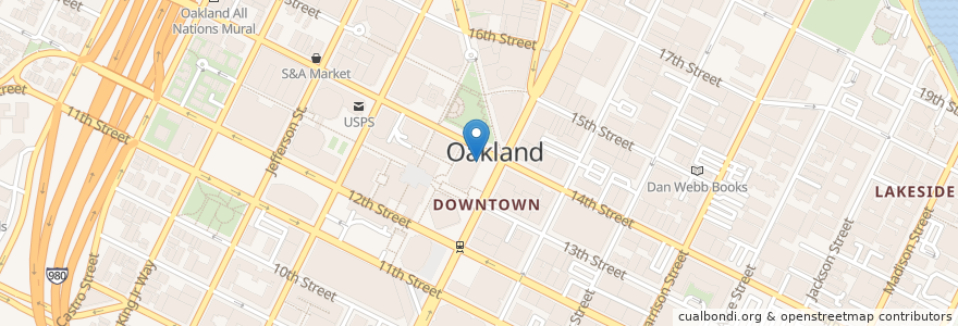 Mapa de ubicacion de Walgreens en United States, California, Alameda County, Oakland.