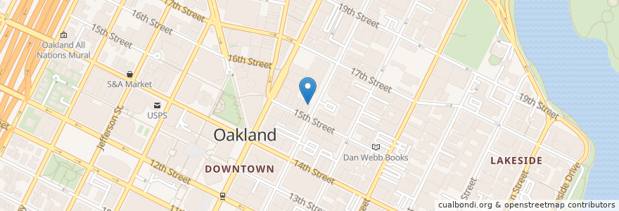 Mapa de ubicacion de The Layover en Estados Unidos De América, California, Condado De Alameda, Oakland.