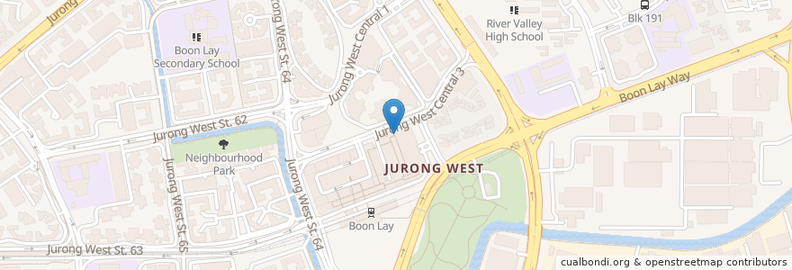 Mapa de ubicacion de Carl's Jr. en 싱가포르, Southwest.