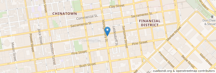 Mapa de ubicacion de U.S. Bank en Stati Uniti D'America, California, San Francisco, San Francisco.