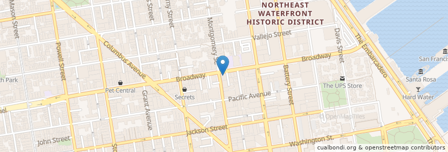 Mapa de ubicacion de DejaVu Centerfolds en Stati Uniti D'America, California, San Francisco, San Francisco.