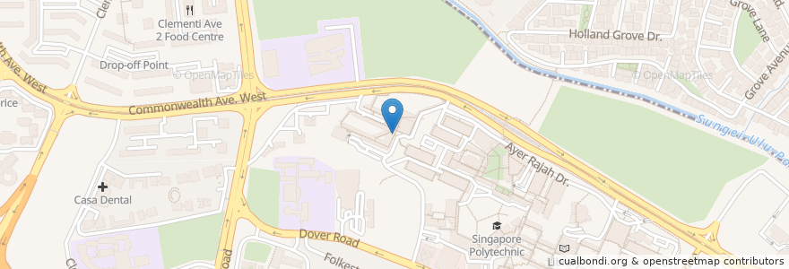 Mapa de ubicacion de Food Court 6 en Singapura, Southwest.