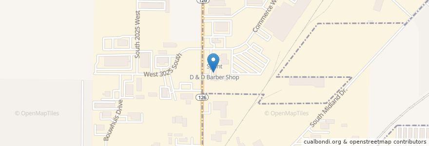 Mapa de ubicacion de Bluegrass Veterinary Hospital en ایالات متحده آمریکا, یوتا, Weber County.