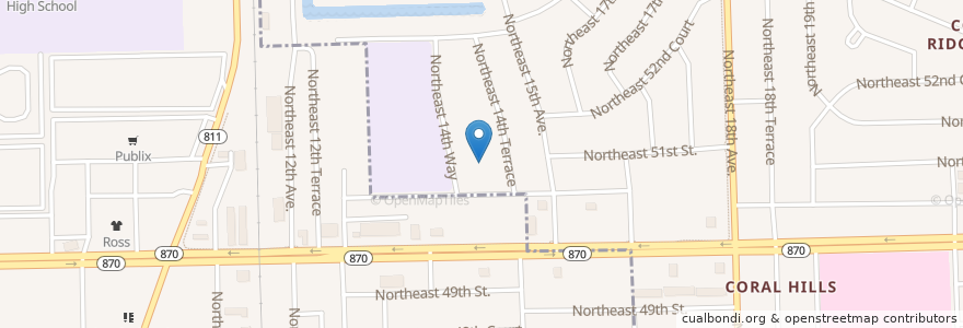 Mapa de ubicacion de Kid's Academy en Estados Unidos De América, Florida, Broward County.