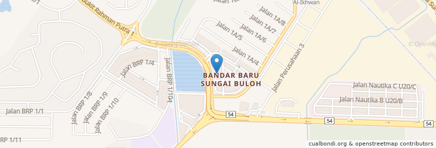 Mapa de ubicacion de Farmasi Evercare en Malaysia, Selangor, Shah Alam.