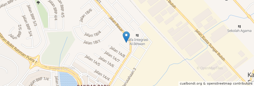 Mapa de ubicacion de Surau Al-Ikhwan en マレーシア, セランゴール, Shah Alam.