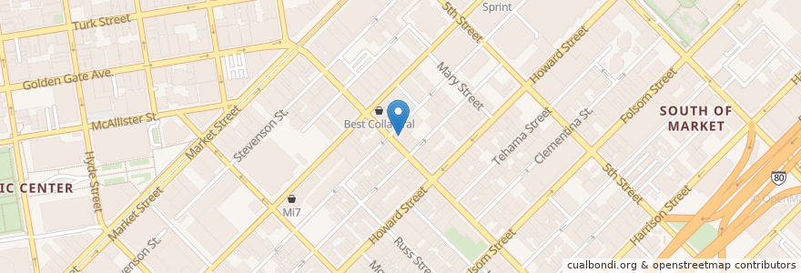 Mapa de ubicacion de Da Arts en アメリカ合衆国, カリフォルニア州, サンフランシスコ, San Francisco.