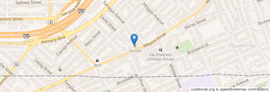 Mapa de ubicacion de Ly Luck en États-Unis D'Amérique, Californie, San Francisco, San Francisco.