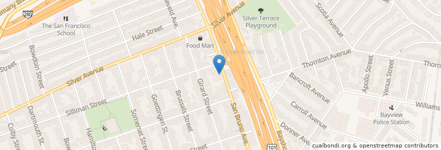 Mapa de ubicacion de J. Georgie's Donuts & Hamburger en アメリカ合衆国, カリフォルニア州, サンフランシスコ, San Francisco.