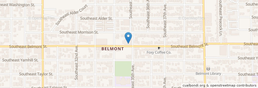 Mapa de ubicacion de Avalon Theatre en Verenigde Staten, Oregon, Portland, Multnomah County.