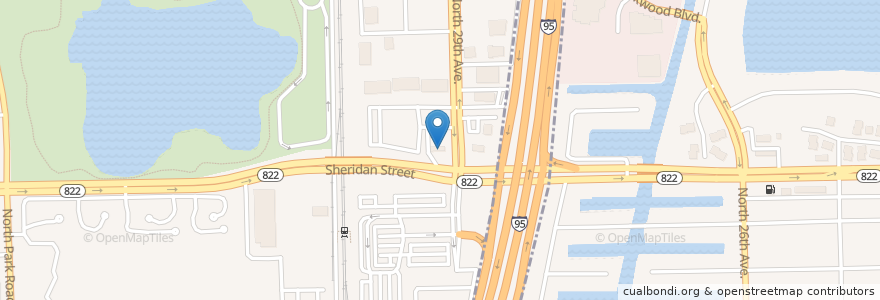 Mapa de ubicacion de Shell en États-Unis D'Amérique, Floride, Broward County, Hollywood.