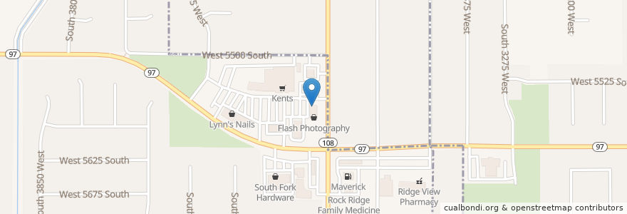 Mapa de ubicacion de Grounds for Coffee en Amerika Syarikat, Utah, Weber County, Roy.
