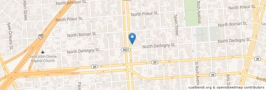 Mapa de ubicacion de Sports Vue en 美利坚合众国/美利堅合眾國, 路易斯安那州, Orleans Parish, New Orleans.