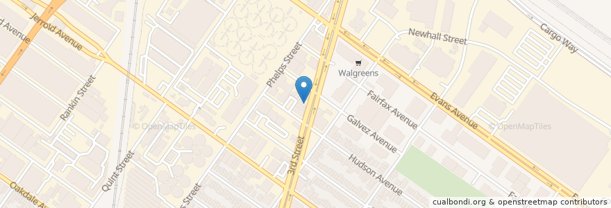 Mapa de ubicacion de Sam Jordan's en アメリカ合衆国, カリフォルニア州, サンフランシスコ, San Francisco.