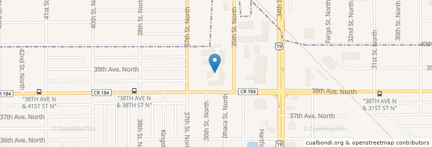 Mapa de ubicacion de New Heights Elementary en États-Unis D'Amérique, Floride, Pinellas County, St. Petersburg.