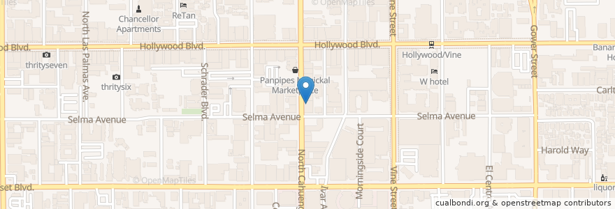 Mapa de ubicacion de Kitchen 24 en アメリカ合衆国, カリフォルニア州, Los Angeles County, ロサンゼルス.