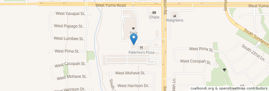 Mapa de ubicacion de North Buckeye Animal Hospital en アメリカ合衆国, アリゾナ州, Maricopa County, Buckeye.