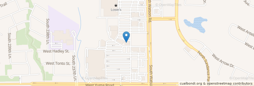 Mapa de ubicacion de Wienerschnitzel en United States, Arizona, Maricopa County, Buckeye.