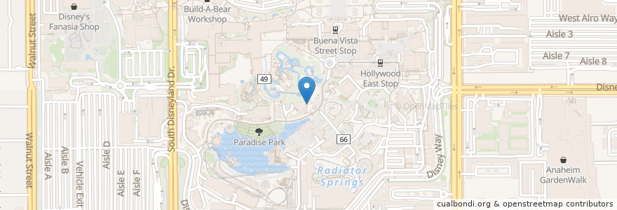 Mapa de ubicacion de Mendocino Terrace at the Golden Vine Winery en Amerika Syarikat, California, Orange County, Anaheim.