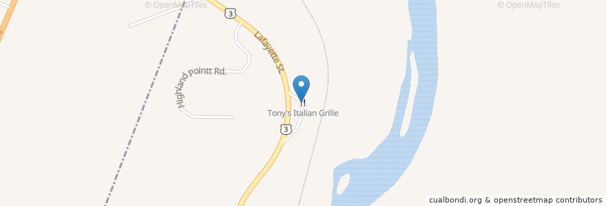 Mapa de ubicacion de Tony's Italian Grille en Соединённые Штаты Америки, Нью-Гэмпшир, Grafton County, Thornton.