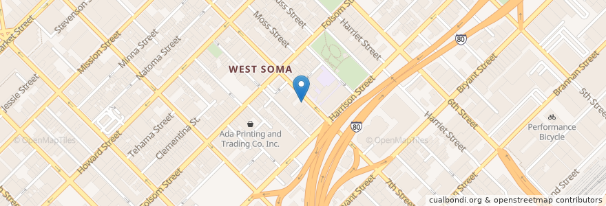 Mapa de ubicacion de SF City Clinic en Stati Uniti D'America, California, San Francisco, San Francisco.