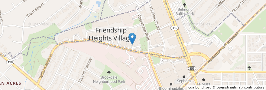 Mapa de ubicacion de Alfio's en Stati Uniti D'America, Maryland, Montgomery County, Friendship Heights Village.