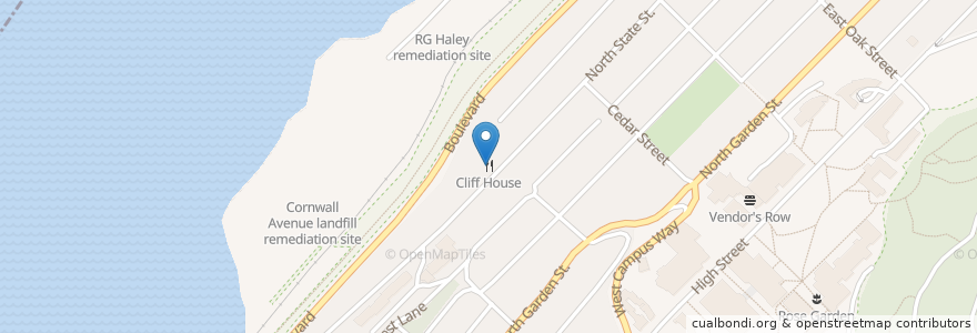 Mapa de ubicacion de Cliff House en ایالات متحده آمریکا, واشنگتن, Whatcom County, Bellingham.
