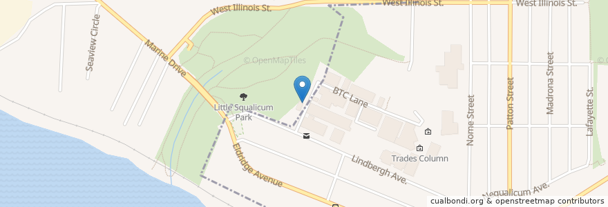 Mapa de ubicacion de BTC family learning center en 미국, 워싱턴, Whatcom County.