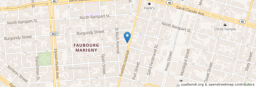 Mapa de ubicacion de Lost Love Lounge en United States, Louisiana, Orleans Parish, New Orleans.