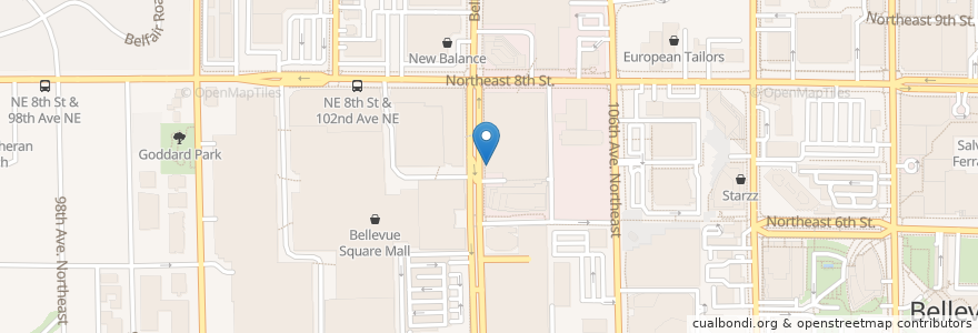 Mapa de ubicacion de Earls Kitchen & Bar en ایالات متحده آمریکا, واشنگتن, King County, Bellevue.