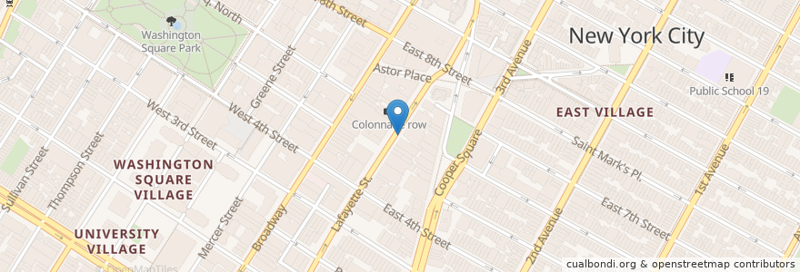 Mapa de ubicacion de Colors Restaurant en 미국, 뉴욕, New York, New York County, Manhattan Community Board 3, Manhattan.
