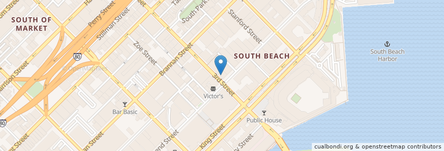Mapa de ubicacion de 3rd Street Grill en Vereinigte Staaten Von Amerika, Kalifornien, San Francisco, San Francisco.