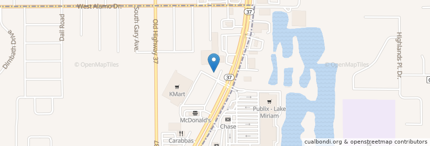 Mapa de ubicacion de Center State Bank en الولايات المتّحدة الأمريكيّة, فلوريدا, Polk County, Lakeland.
