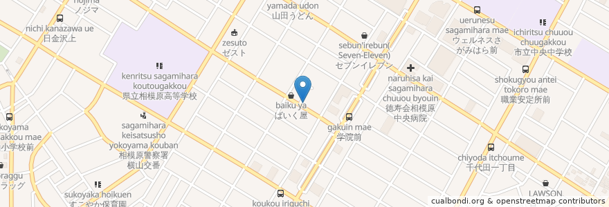 Mapa de ubicacion de M&M en Jepun, 神奈川県, 相模原市, 中央区.